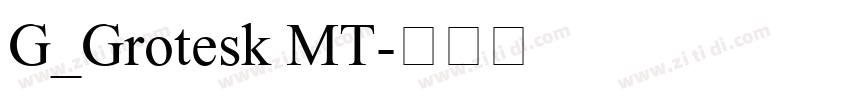G_Grotesk MT字体转换